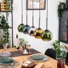 Koyoto Lampadario a sospensione, Lampada a sfera, Lampada a sospensione Écru, Nero, 5-Luci