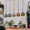 Koyoto Lampadario a sospensione, Lampada a sfera, Lampada a sospensione Écru, Nero, 5-Luci