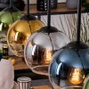 Koyoto Lampadario a sospensione, Lampada a sfera, Lampada a sospensione Écru, Nero, 5-Luci