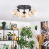 Gastor Plafoniera, Lampada a sfera 25 cm Ambrato, Chiaro, 3-Luci
