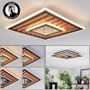Meron Plafoniera LED Aspetto del legno, Nero, 1-Luce