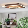 Meron Plafoniera LED Aspetto del legno, Nero, 1-Luce