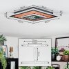 Meron Plafoniera LED Aspetto del legno, Nero, 1-Luce