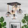 Koyoto Plafoniera, Lampada a sfera Oro, Nero, 5-Luci