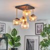 Koyoto Plafoniera, Lampada a sfera Oro, Nero, 5-Luci