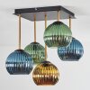 Koyoto Plafoniera, Lampada a sfera Oro, Nero, 5-Luci