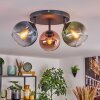 Koyoto Plafoniera, Lampada a sfera Blu, Verde, Ramato, 3-Luci