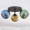 Koyoto Plafoniera, Lampada a sfera Blu, Oro, Verde, 3-Luci