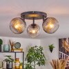 Koyoto Plafoniera, Lampada a sfera Chiaro, Grigio fumo, 3-Luci