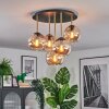 Koyoto Plafoniera, Lampada a sfera Ottone, Nero, 5-Luci