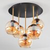 Koyoto Plafoniera, Lampada a sfera Ottone, Nero, 5-Luci