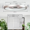 Dakon Plafoniera LED Champagne, Bianco, 1-Luce