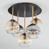 Koyoto Plafoniera, Lampada a sfera 45 cm Ottone, Nero, 5-Luci