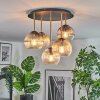 Koyoto Plafoniera, Lampada a sfera Ottone, Nero, 5-Luci