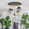 Koyoto Plafoniera, Lampada a sfera Ottone, Nero, 5-Luci