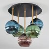 Koyoto Plafoniera, Lampada a sfera Ottone, Nero, 5-Luci