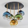 Koyoto Plafoniera, Lampada a sfera 45 cm Ottone, Nero, 5-Luci