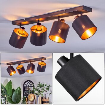 Alsen Plafoniera, Faretto da soffitto Nero, 4-Luci