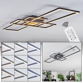 Manor Plafoniera LED Nero, 1-Luce