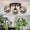 Chehalis Plafoniera, Lampada a sfera 48.5 cm Cromo, Grigio fumo, 3-Luci