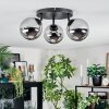 Chehalis Plafoniera, Lampada a sfera 48.5 cm Cromo, Grigio fumo, 3-Luci