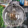 Koyoto Lampadario a sospensione, Lampada a sfera, Lampada a sospensione Chiaro, Grigio fumo, 5-Luci
