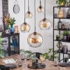Koyoto Lampadario a sospensione, Lampada a sfera, Lampada a sospensione Ambrato, Chiaro, 5-Luci