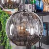 Koyoto Lampadario a sospensione, Lampada a sfera, Lampada a sospensione Ambrato, Grigio fumo, 5-Luci