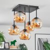 Koyoto Plafoniera, Lampada a sfera 37 cm Ambrato, 5-Luci