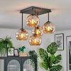 Koyoto Plafoniera, Lampada a sfera 37 cm Ambrato, 5-Luci