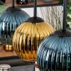 Koyoto Lampadario a sospensione, Lampada a sfera, Lampada a sospensione Écru, Nero, 5-Luci