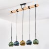 Koyoto Lampadario a sospensione, Lampada a sfera, Lampada a sospensione Écru, Nero, 5-Luci