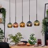 Koyoto Lampadario a sospensione, Lampada a sfera, Lampada a sospensione Écru, Nero, 5-Luci