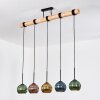 Koyoto Lampadario a sospensione, Lampada a sfera, Lampada a sospensione Écru, Nero, 5-Luci