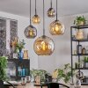 Ripoll Lampadario a sospensione, Lampada a sfera, Lampada a sospensione Ambrato, Grigio fumo, 5-Luci