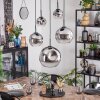 Ripoll Lampadario a sospensione, Lampada a sfera, Lampada a sospensione Cromo, Chiaro, Grigio fumo, 5-Luci