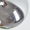 Chehalis Plafoniera, Lampada a sfera Cromo, Grigio fumo, 4-Luci