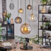 Koyoto Lampadario a sospensione, Lampada a sfera, Lampada a sospensione Oro, Nero, 5-Luci