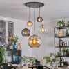 Koyoto Lampadario a sospensione, Lampada a sfera, Lampada a sospensione Oro, Nero, 5-Luci
