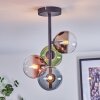 Chehalis Plafoniera, Lampada a sfera 27 cm Blu, Cromo, Verde, Chiaro, Ramato, Grigio fumo, 4-Luci