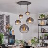 Koyoto Lampadario a sospensione, Lampada a sfera, Lampada a sospensione Oro, Nero, 5-Luci