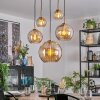 Koyoto Lampadario a sospensione, Lampada a sfera, Lampada a sospensione Oro, Nero, 5-Luci