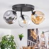 Ripoll Plafoniera, Lampada a sfera Ambrato, Chiaro, Grigio fumo, 3-Luci
