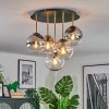 Gastor Plafoniera, Lampada a sfera Ottone, Nero, 5-Luci