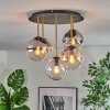 Gastor Plafoniera, Lampada a sfera Ottone, Nero, 5-Luci
