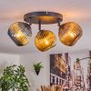 Koyoto Plafoniera, Lampada a sfera Blu, Oro, Ramato, 3-Luci