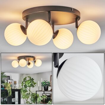 Chehalis Plafoniera, Lampada a sfera Bianco, 4-Luci
