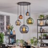 Koyoto Lampadario a sospensione, Lampada a sfera, Lampada a sospensione Blu, Cromo, Verde, Ramato, Grigio fumo, 5-Luci