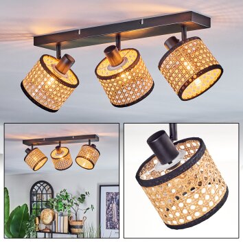Ramila Plafoniera, Faretto da soffitto Nero, 3-Luci