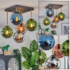 Gastor Plafoniera, Lampada a sfera Oro, Nero, 5-Luci